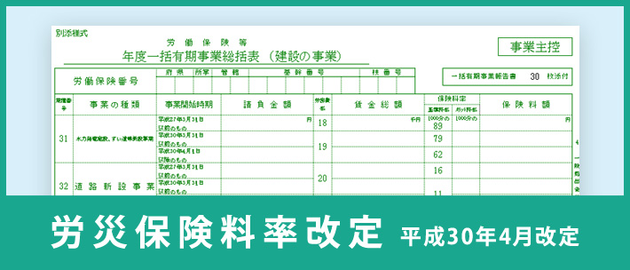 労災保険料率《建設業版》の改定について